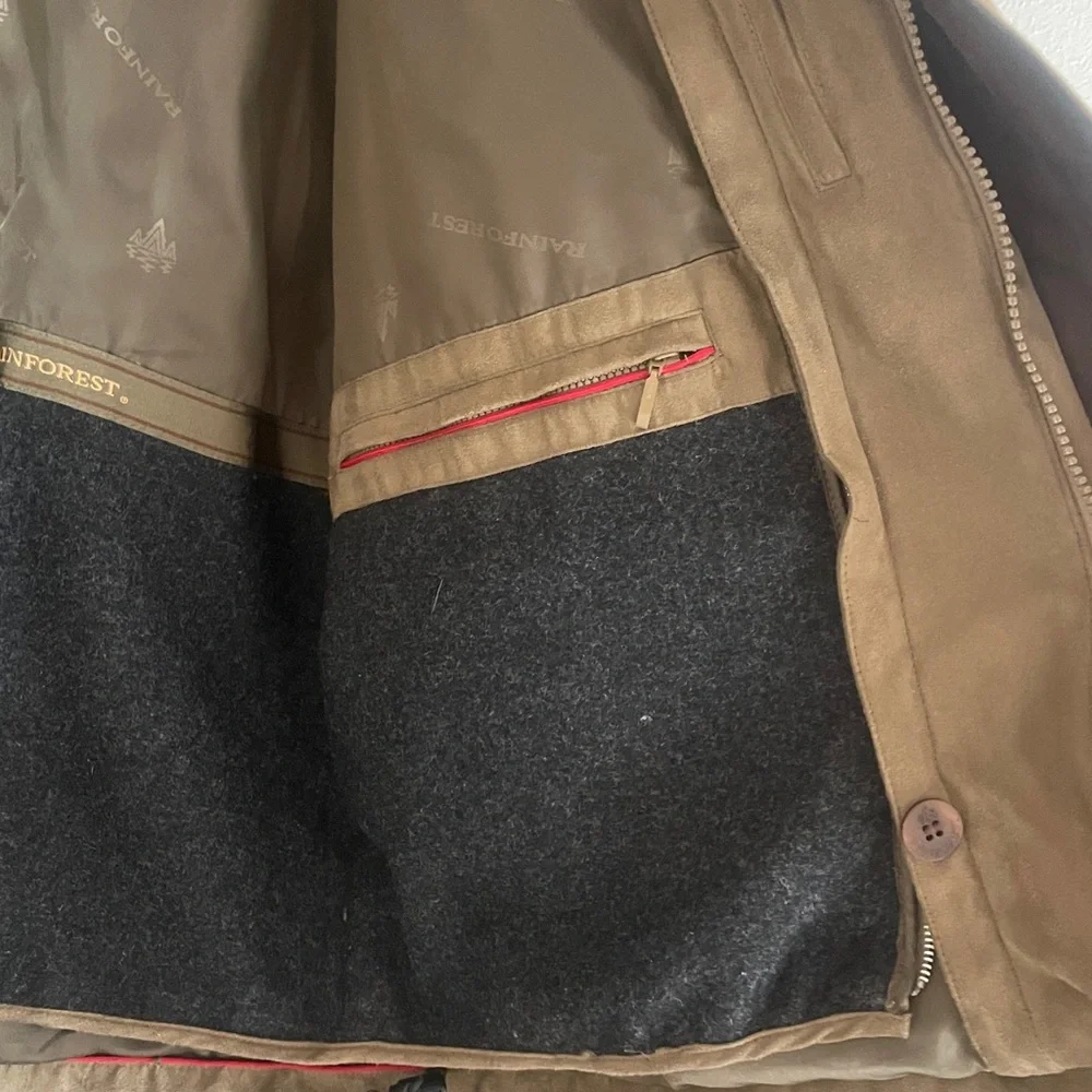 Rainforest Men’s Suede Leather Barn‎ Coat Size XL